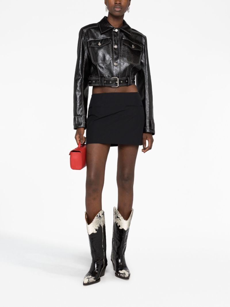 Black Low-waist Mini Skirt