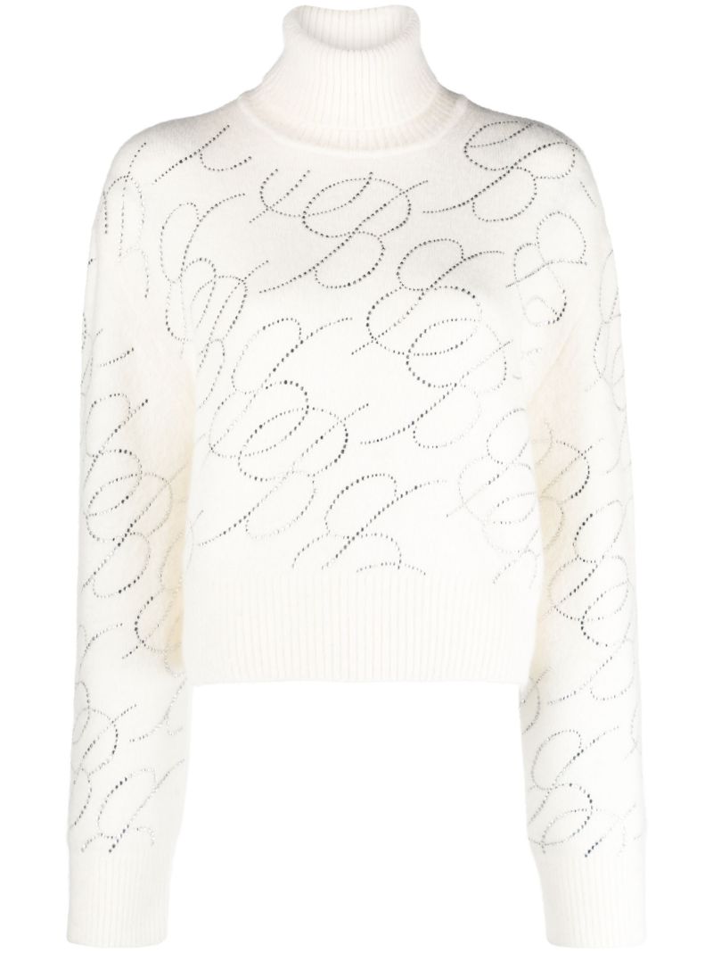White Crystal Logo Sweater