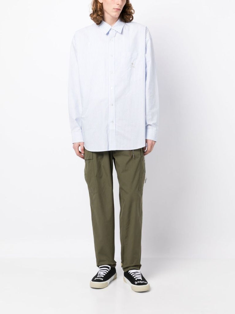 Blue Striped Long-sleeve Cotton Shirt
