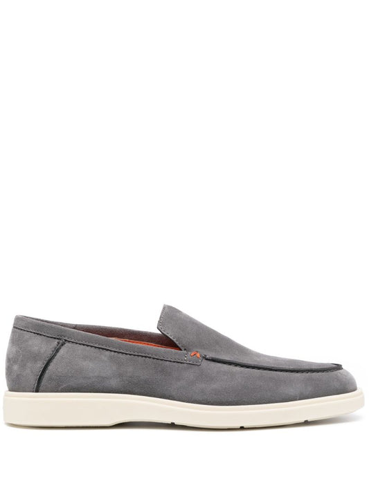 Grey Suede Loafers