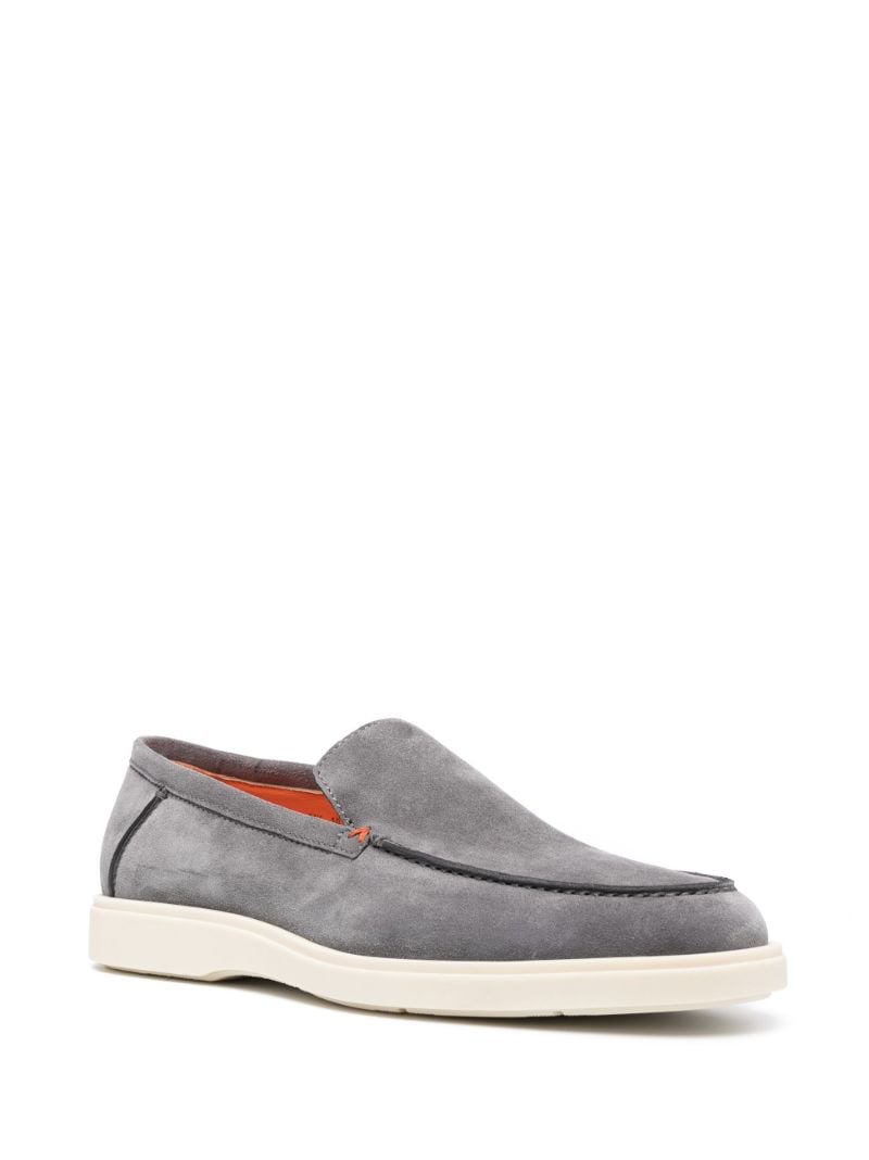Grey Suede Loafers
