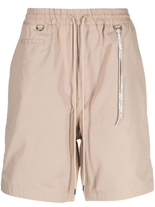 Neutral Logo-embroidery Track Shorts