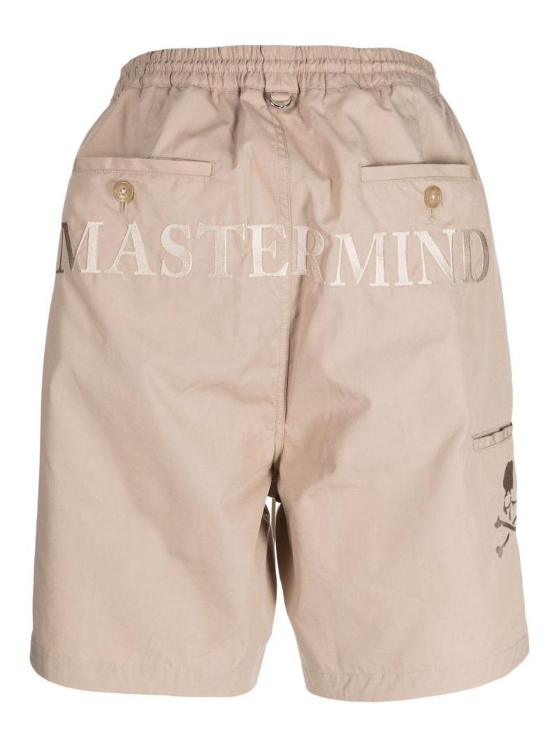 Neutral Logo-embroidery Track Shorts