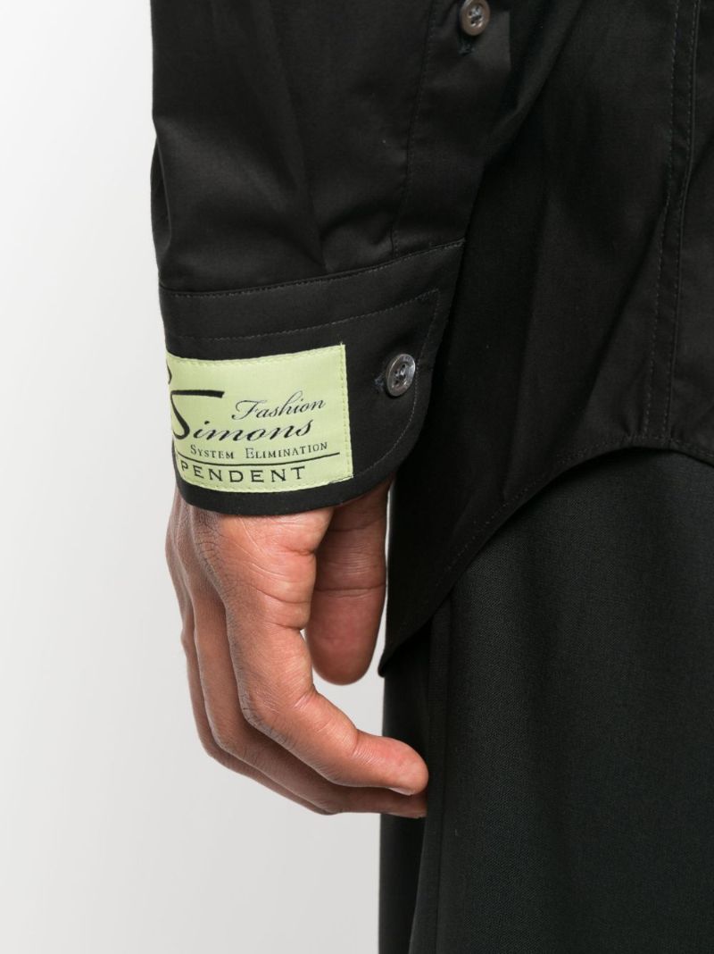 X Philippe Vandenberg Black Artwork Patch Shirt