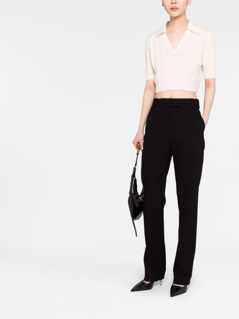 Neutral Lylith Cropped Cable-knit Cashmere Sweater