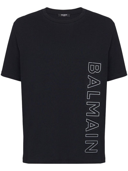 Black Logo-print Organic Cotton T-shirt