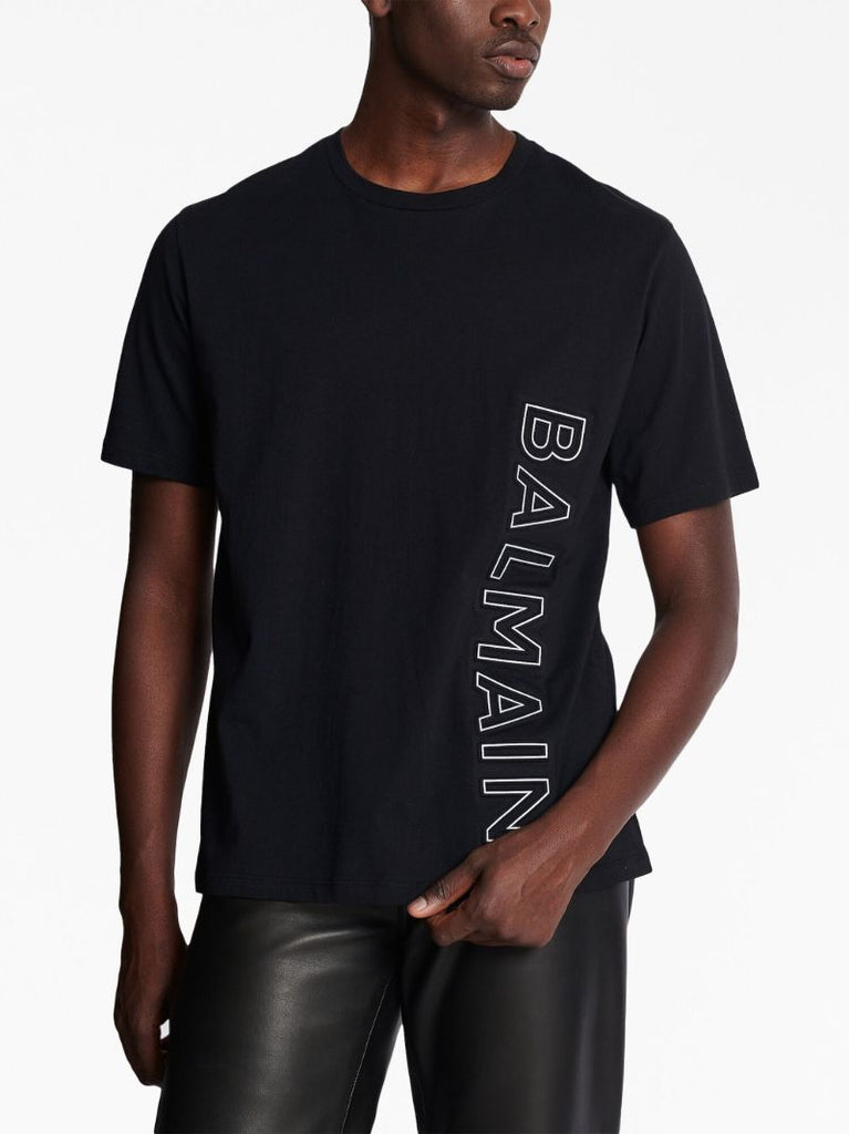 Black Logo-print Organic Cotton T-shirt