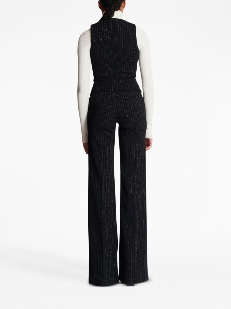 Black Lurex Striped Wool Waistcoat