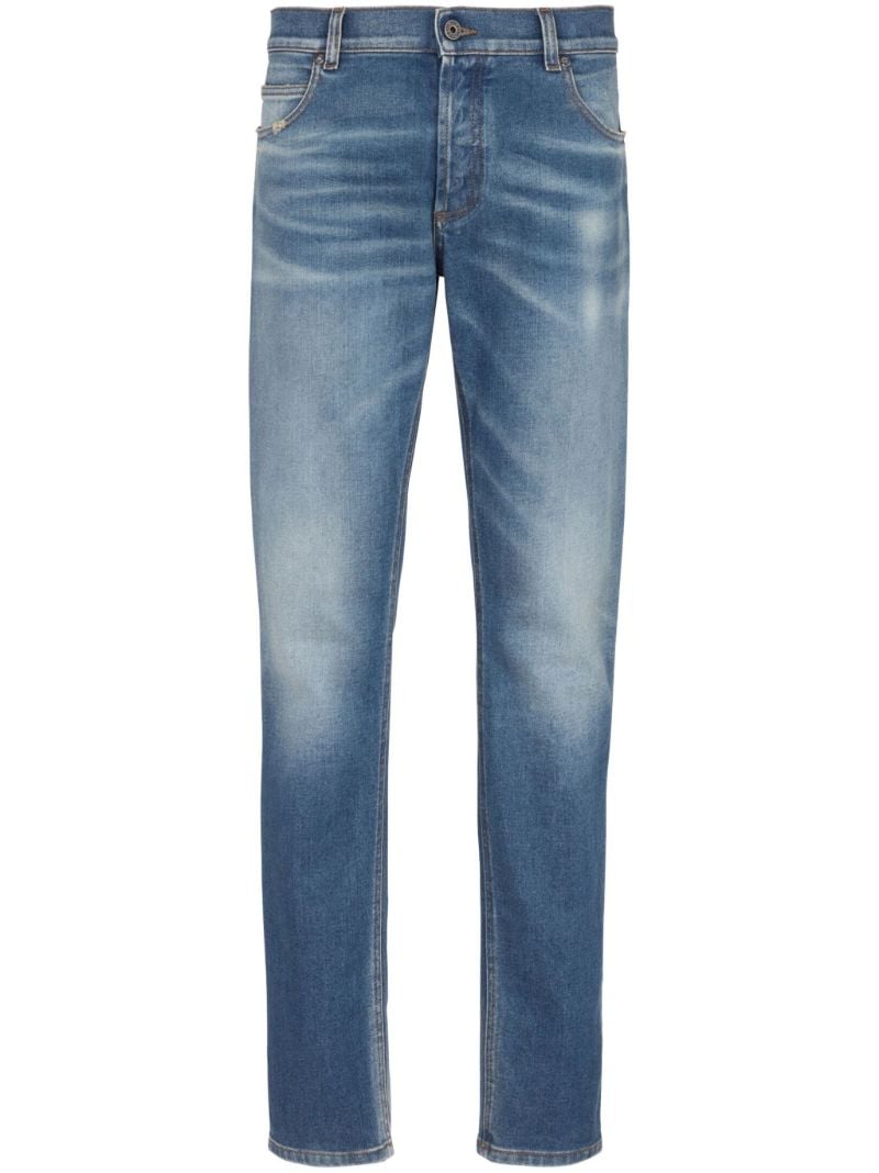 Blue Distressed Effect Denim Jeans