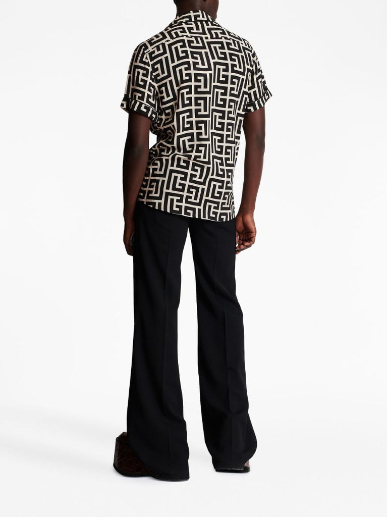 Black Monogram Pattern Shirt