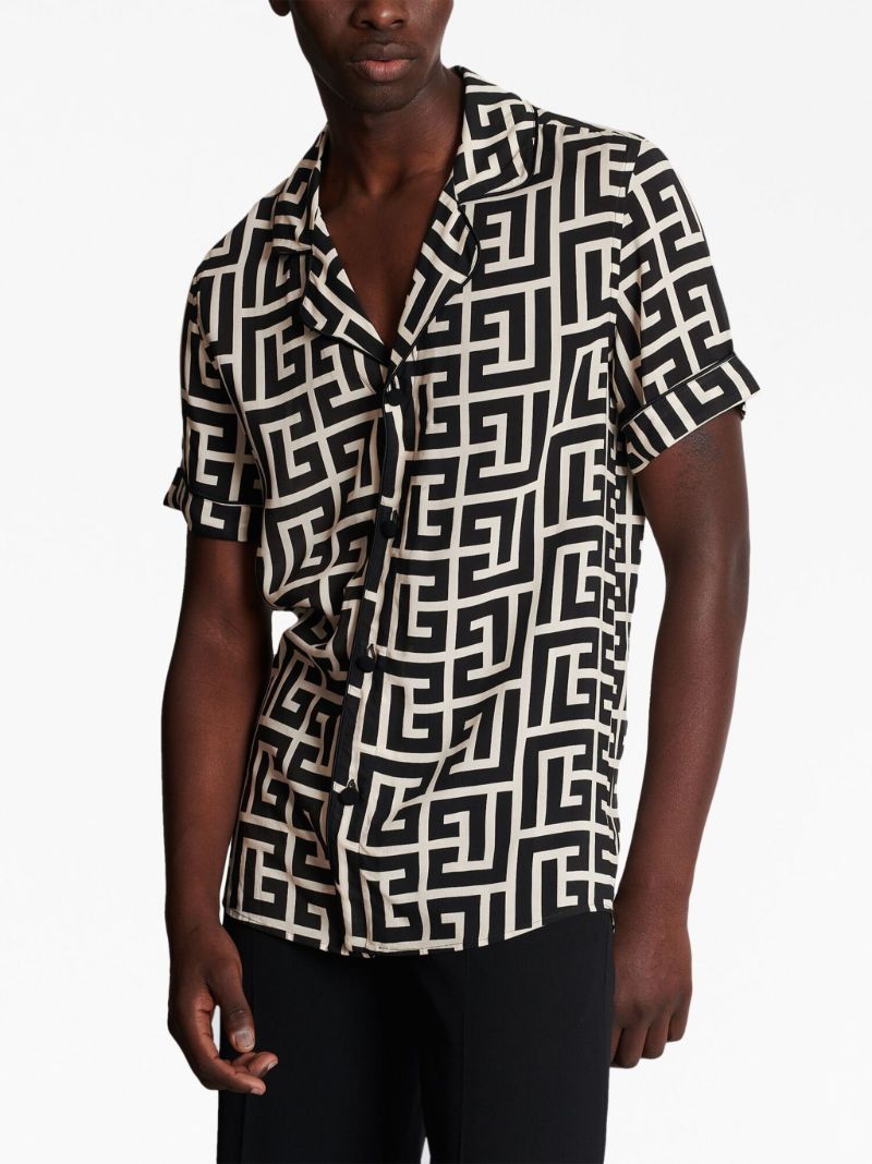 Black Monogram Pattern Shirt