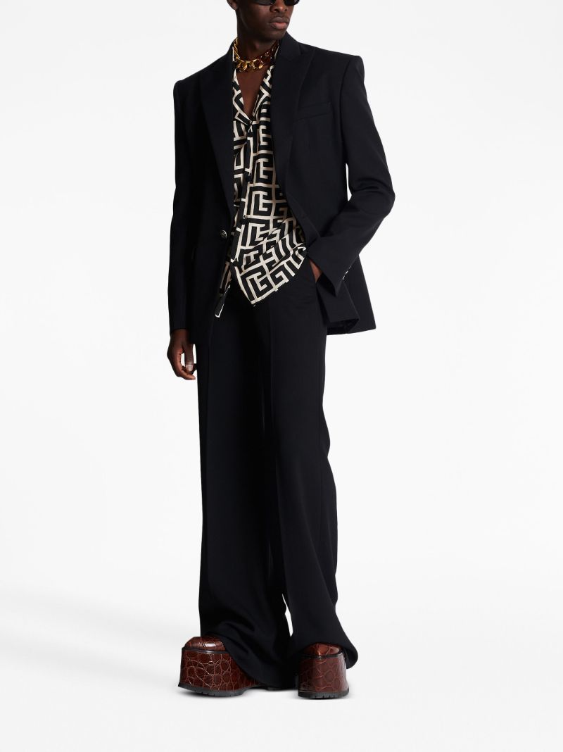 Black Monogram Pattern Shirt