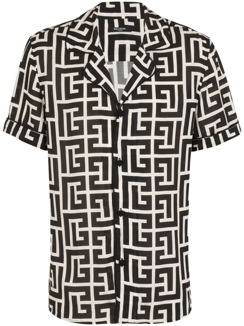 Black Monogram Pattern Shirt
