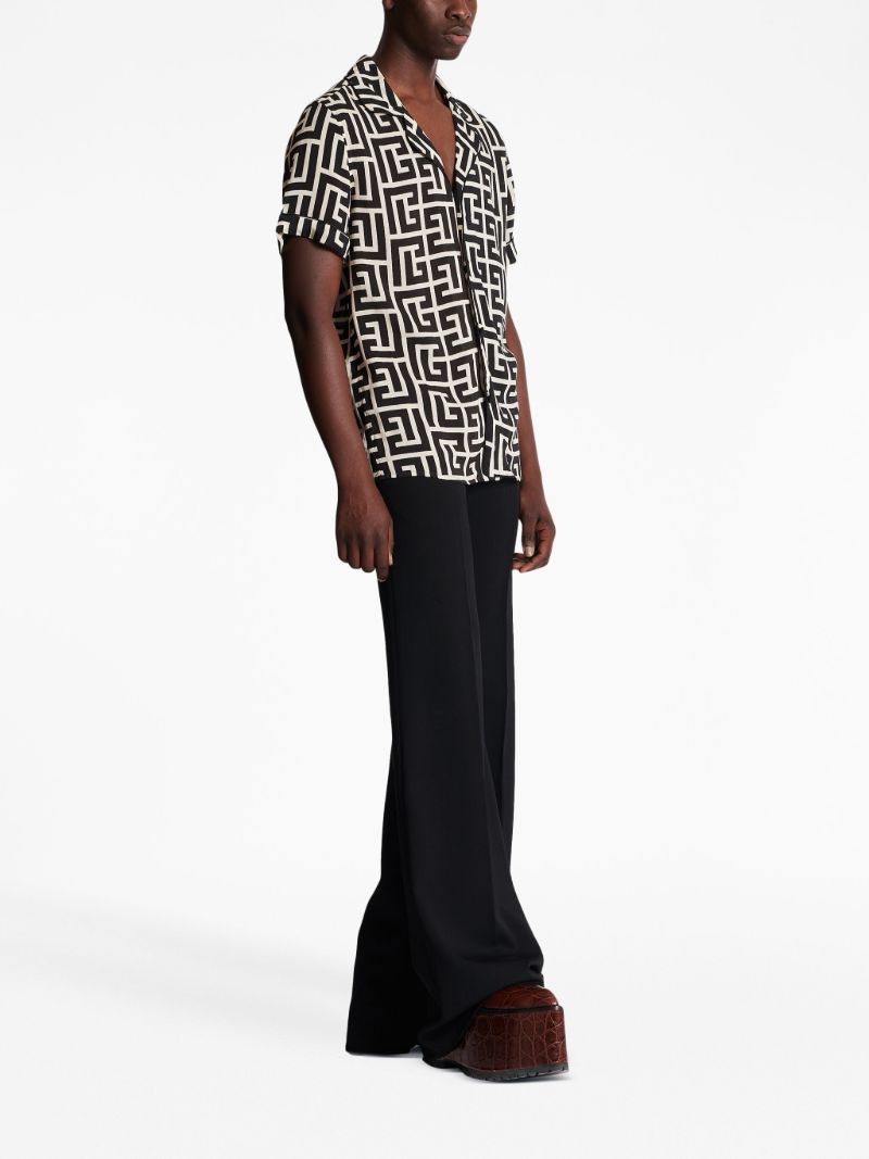 Black Monogram Pattern Shirt