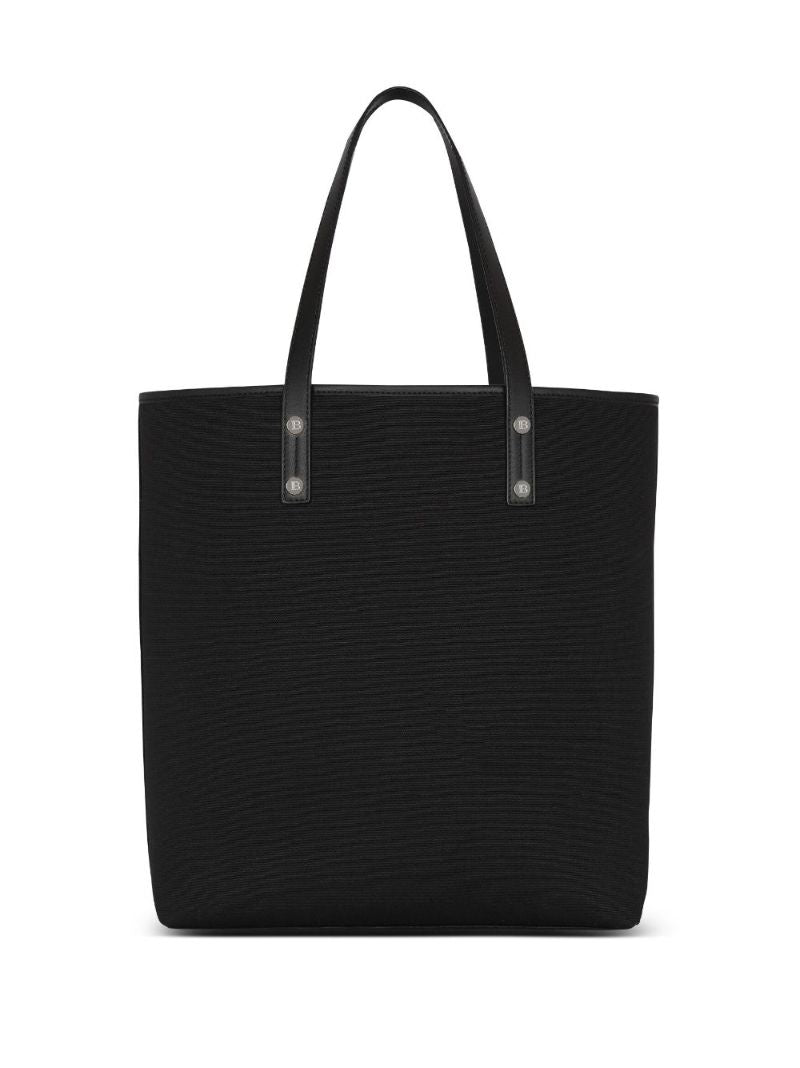 Black Embroidered Logo Tote Bag
