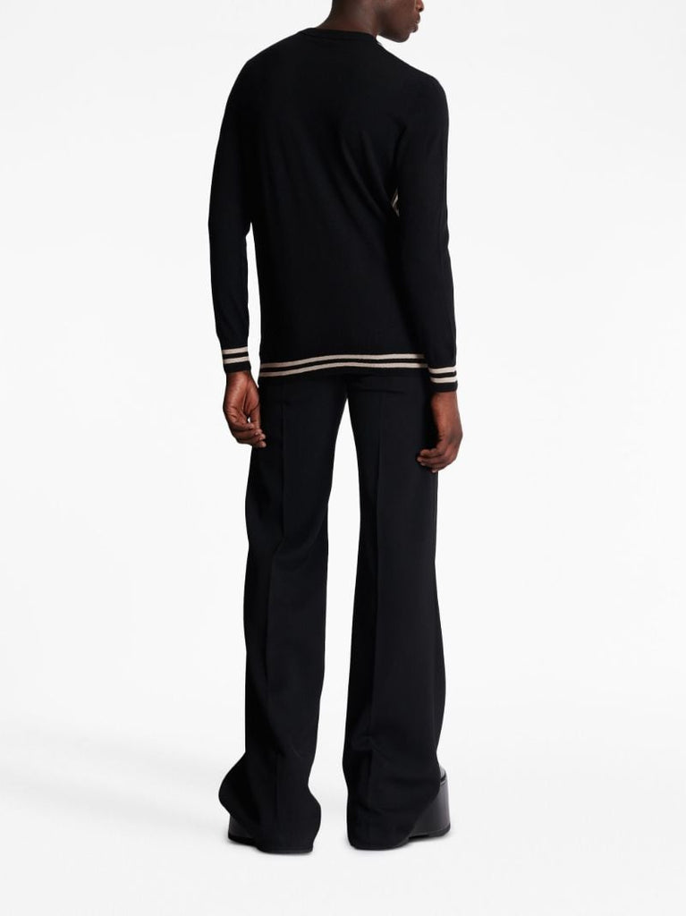 Black Monogram Merino-wool Sweater