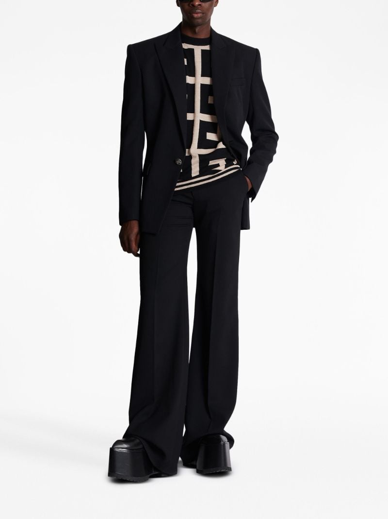 Black Monogram Merino-wool Sweater