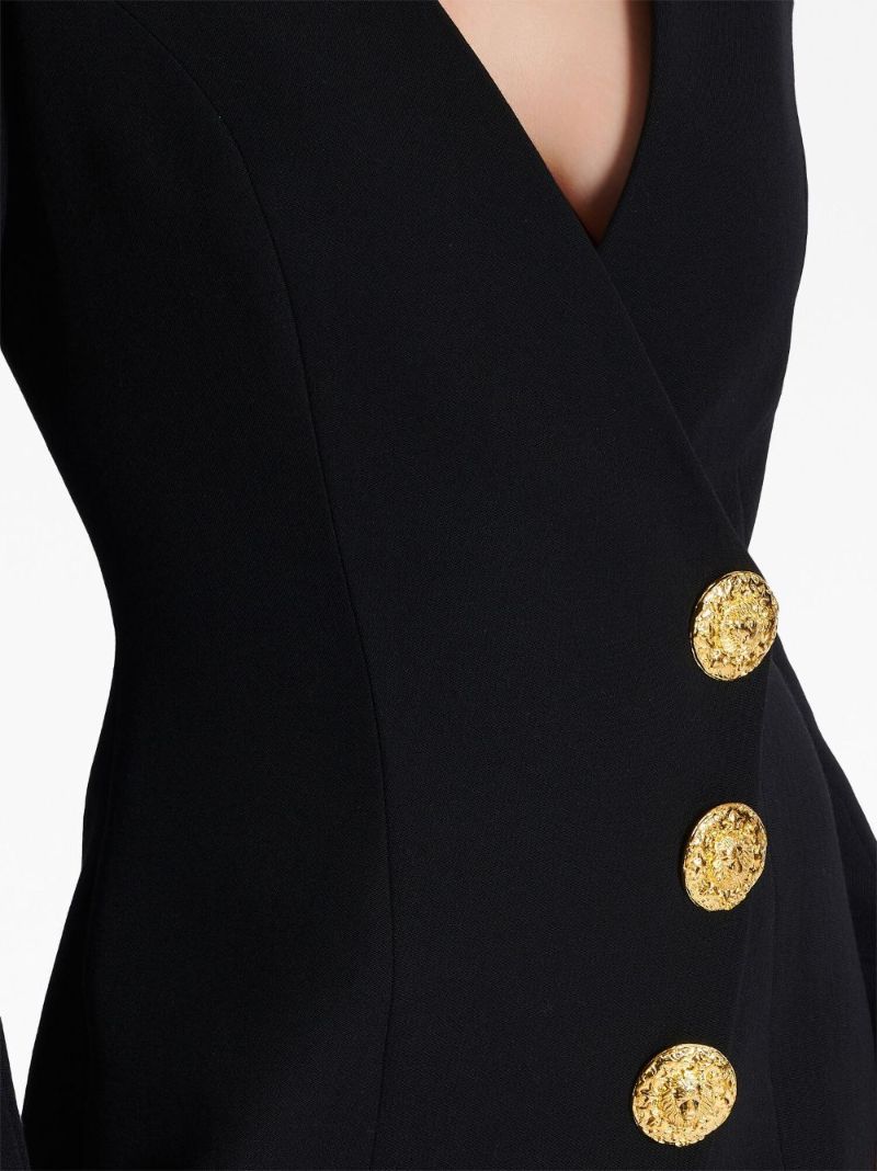 Black Wool Blazer Mini Dress