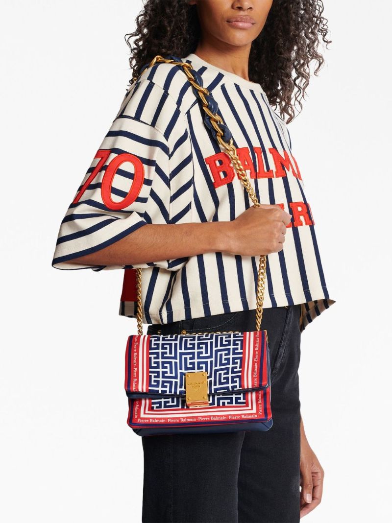 Blue 1945 Soft Monogram Scarf Shoulder Bag
