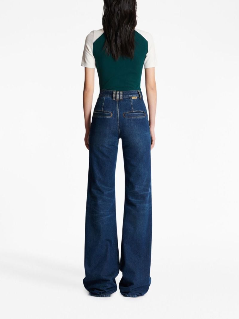 Blue High-rise Flared Jeans