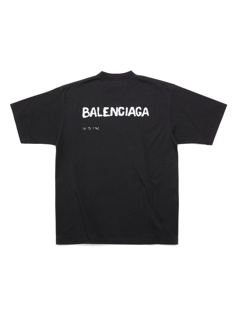Black Logo-print Cotton T-shirt