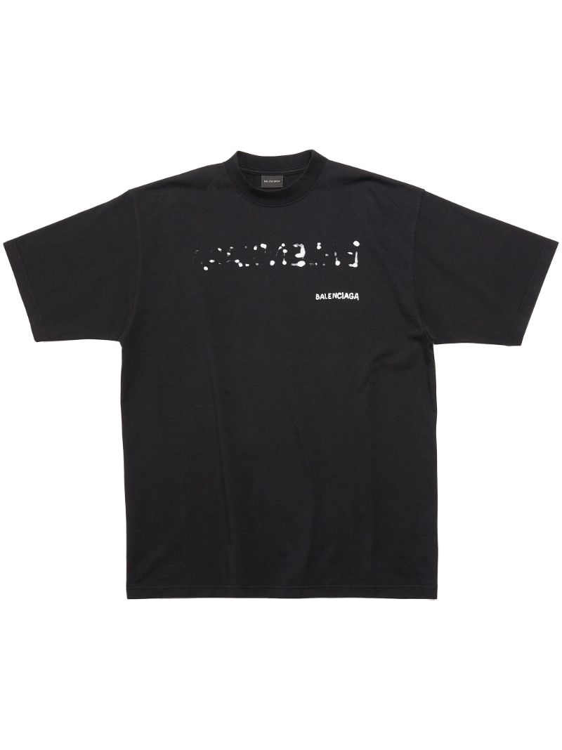 Black Logo-print Cotton T-shirt