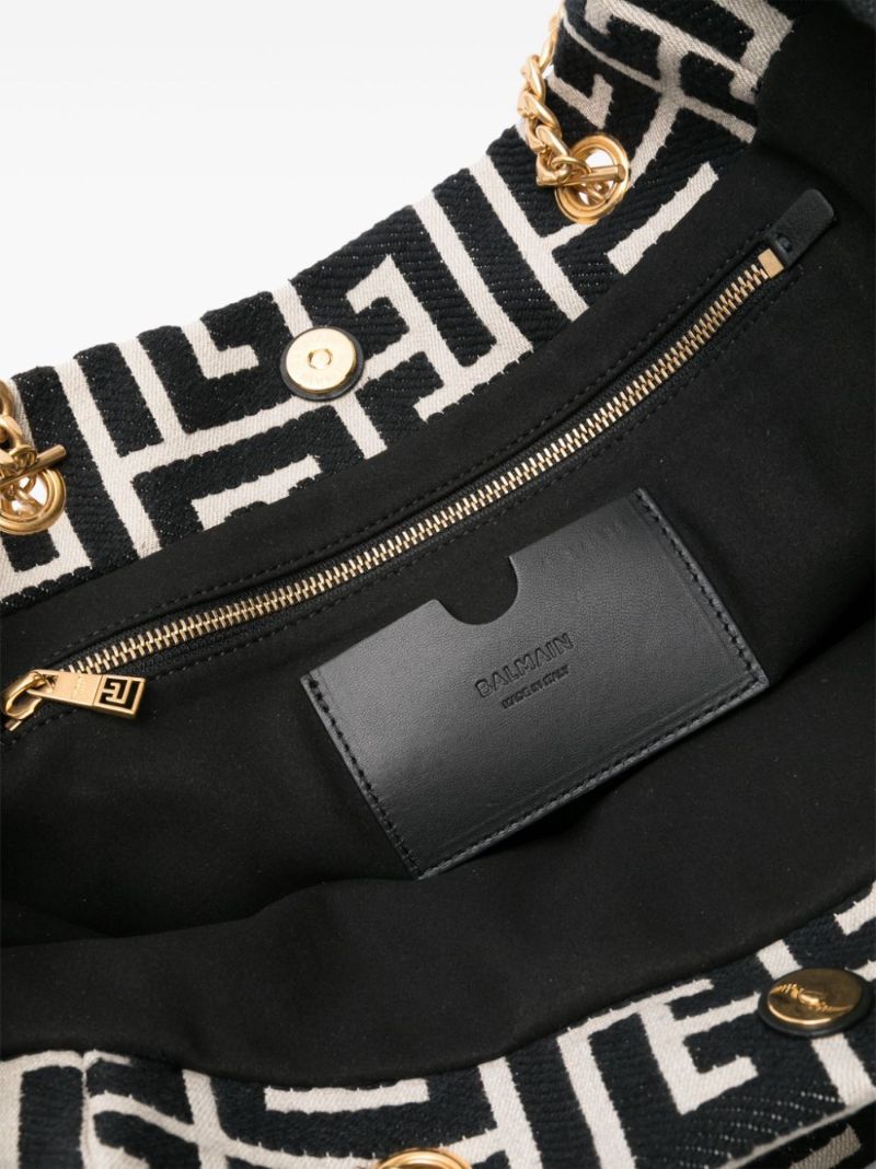 Black 1945 Soft Monogram-jacquard Tote Bag