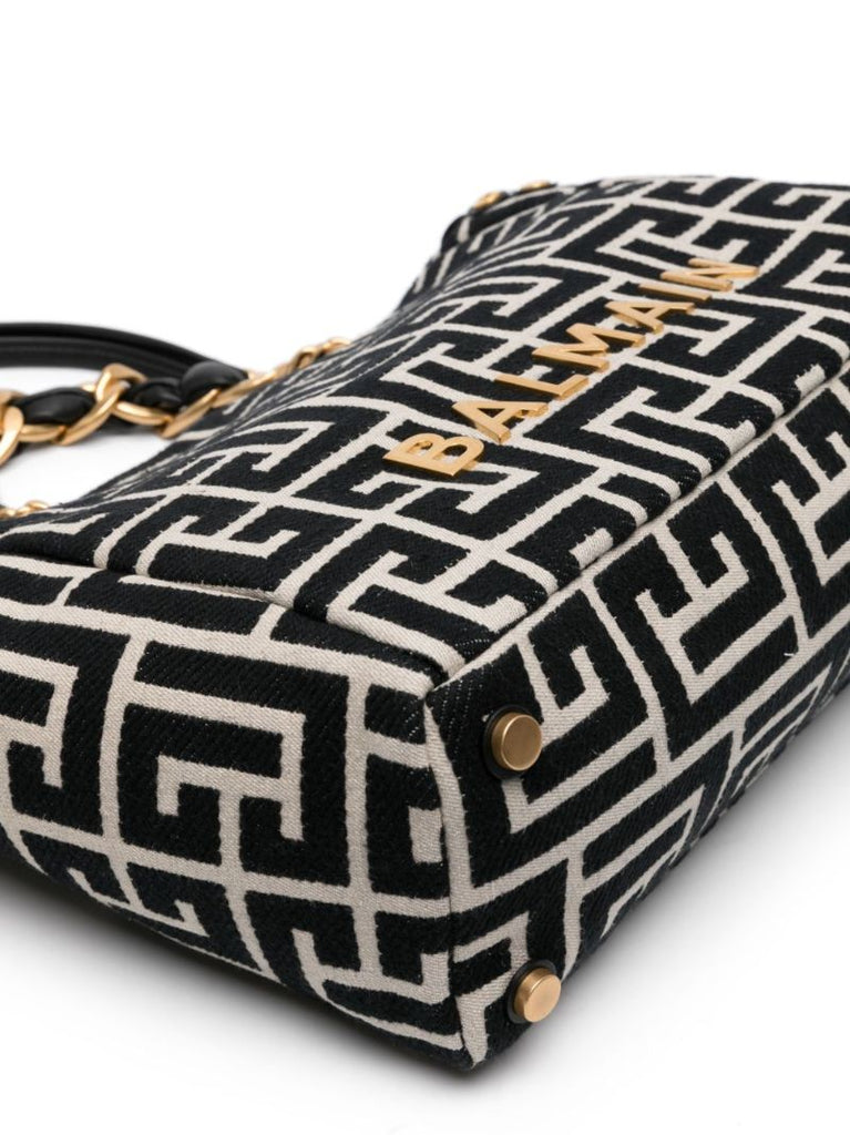 Black 1945 Soft Monogram-jacquard Tote Bag