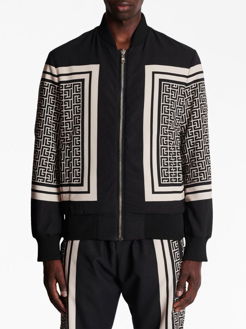 Black Monogram Reversible Bomber Jacket