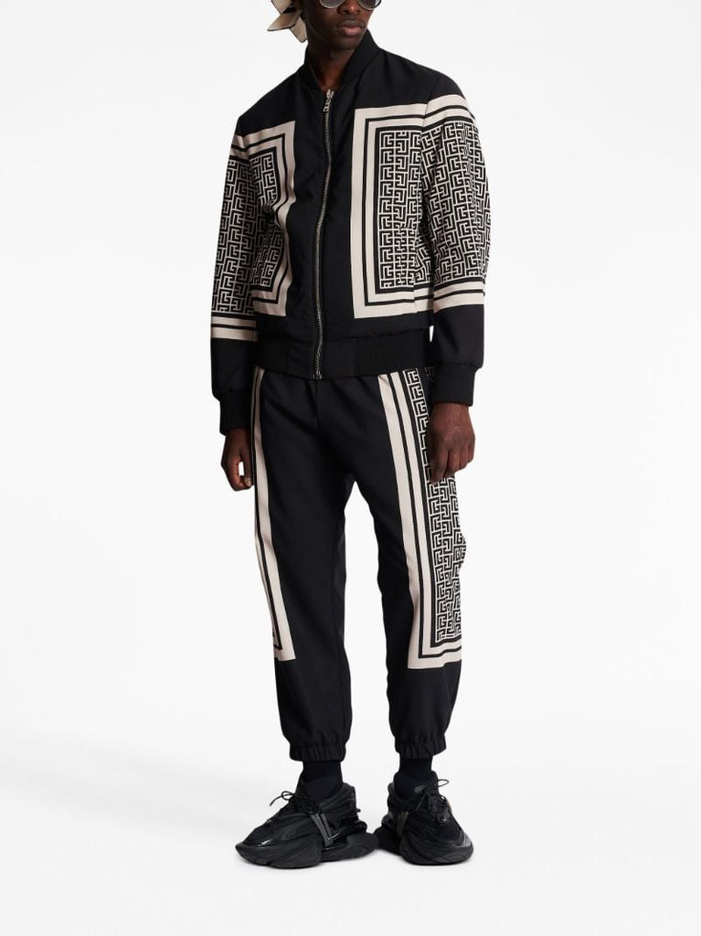 Black Monogram Reversible Bomber Jacket