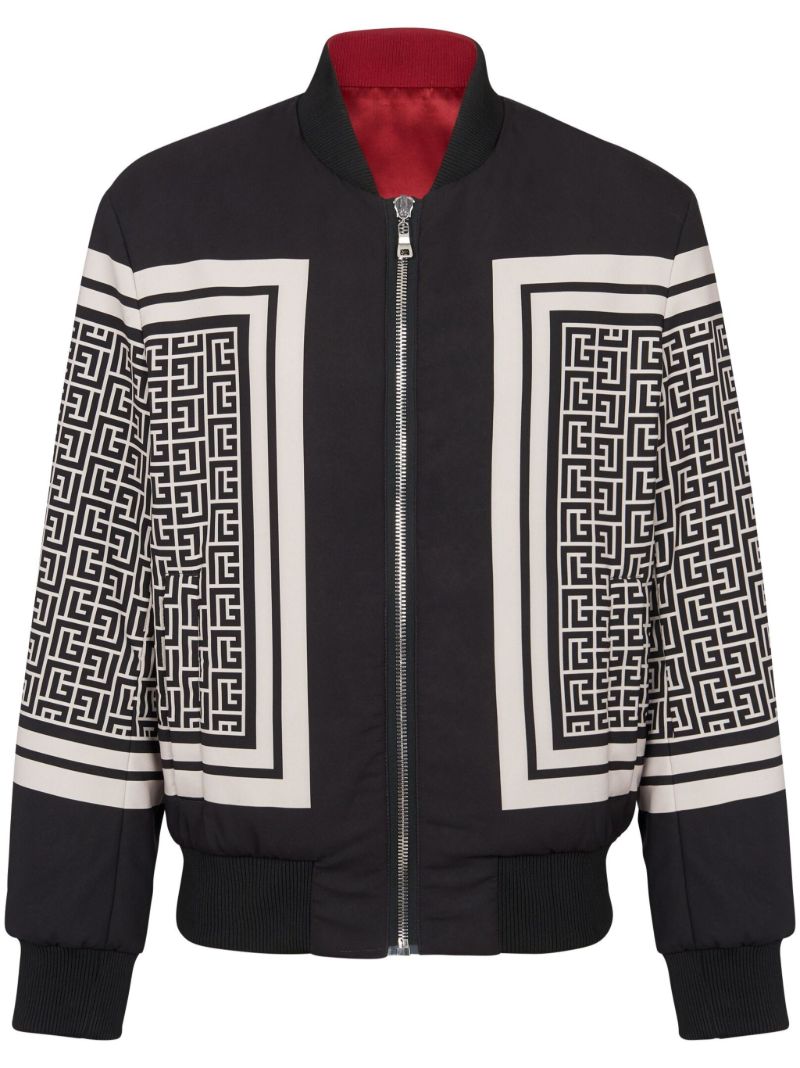 Black Monogram Reversible Bomber Jacket