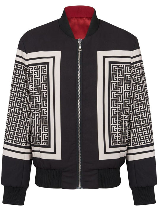 Black Monogram Reversible Bomber Jacket