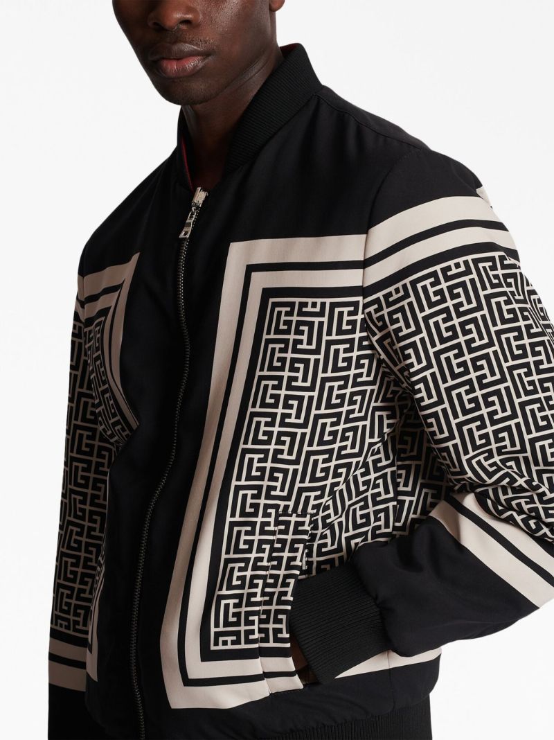 Black Monogram Reversible Bomber Jacket