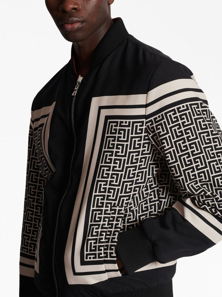 Black Monogram Reversible Bomber Jacket
