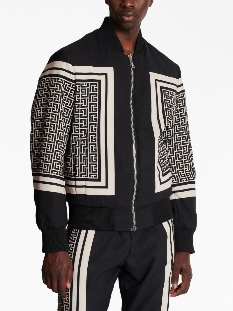 Black Monogram Reversible Bomber Jacket