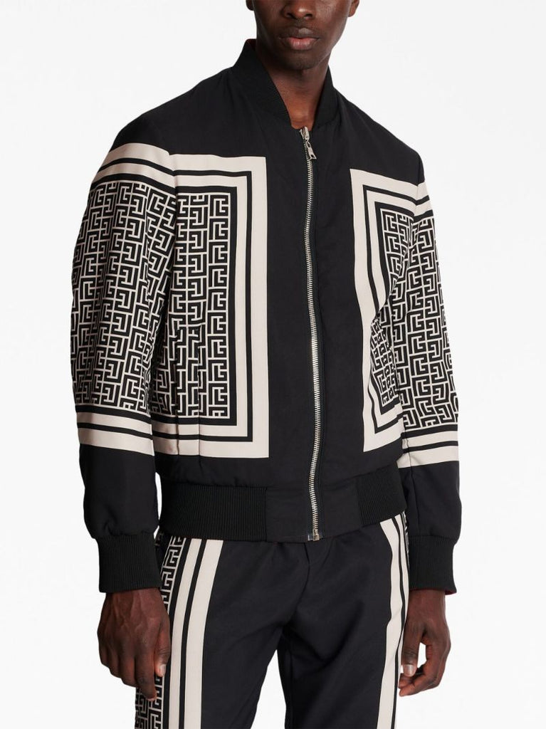 Black Monogram Reversible Bomber Jacket