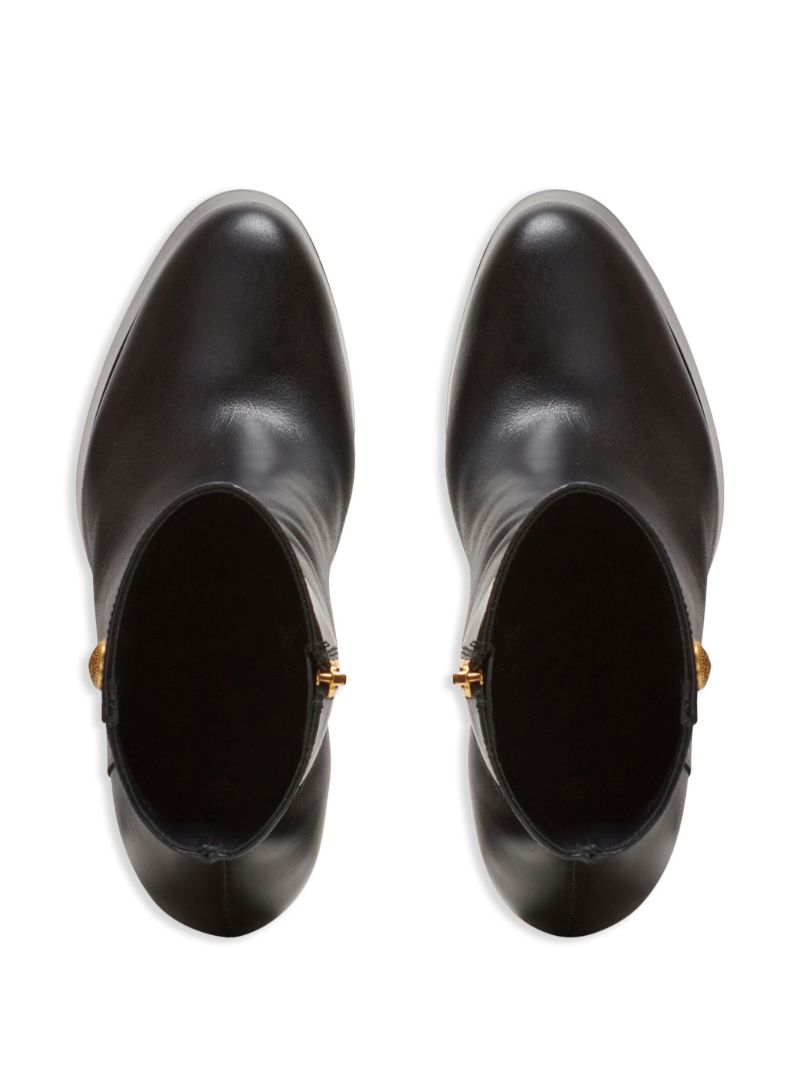 Black Polished Finish Ankle Boots
