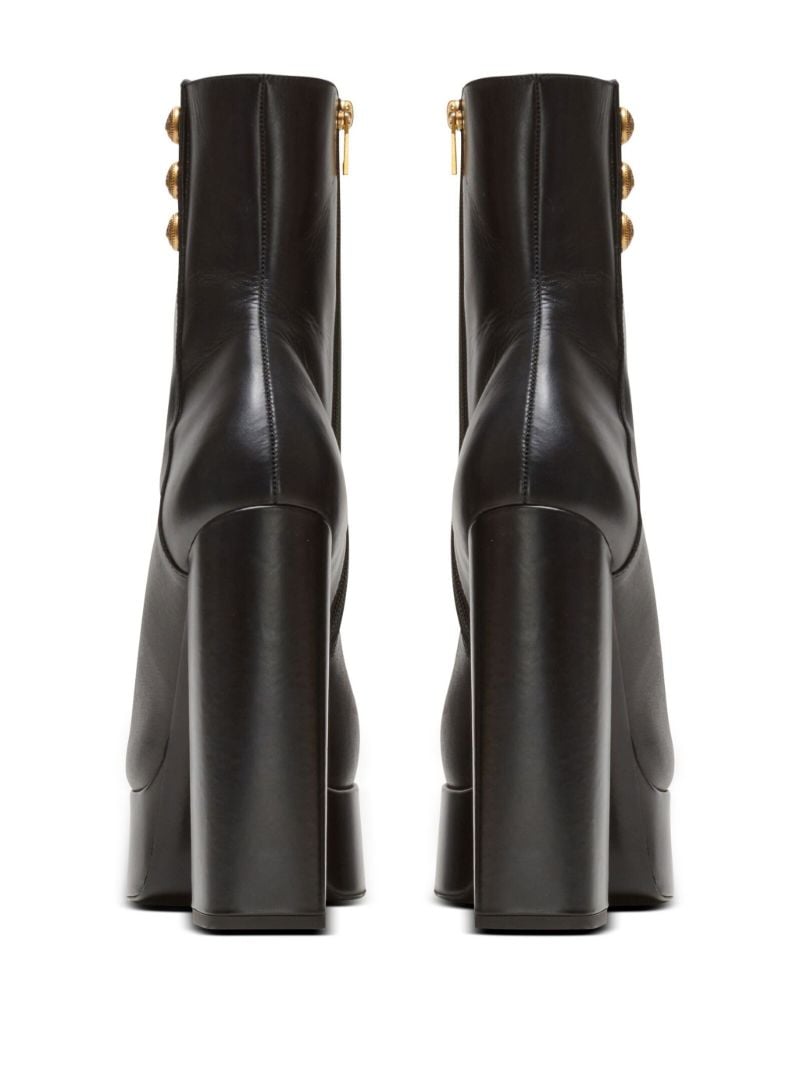 Black Polished Finish Ankle Boots