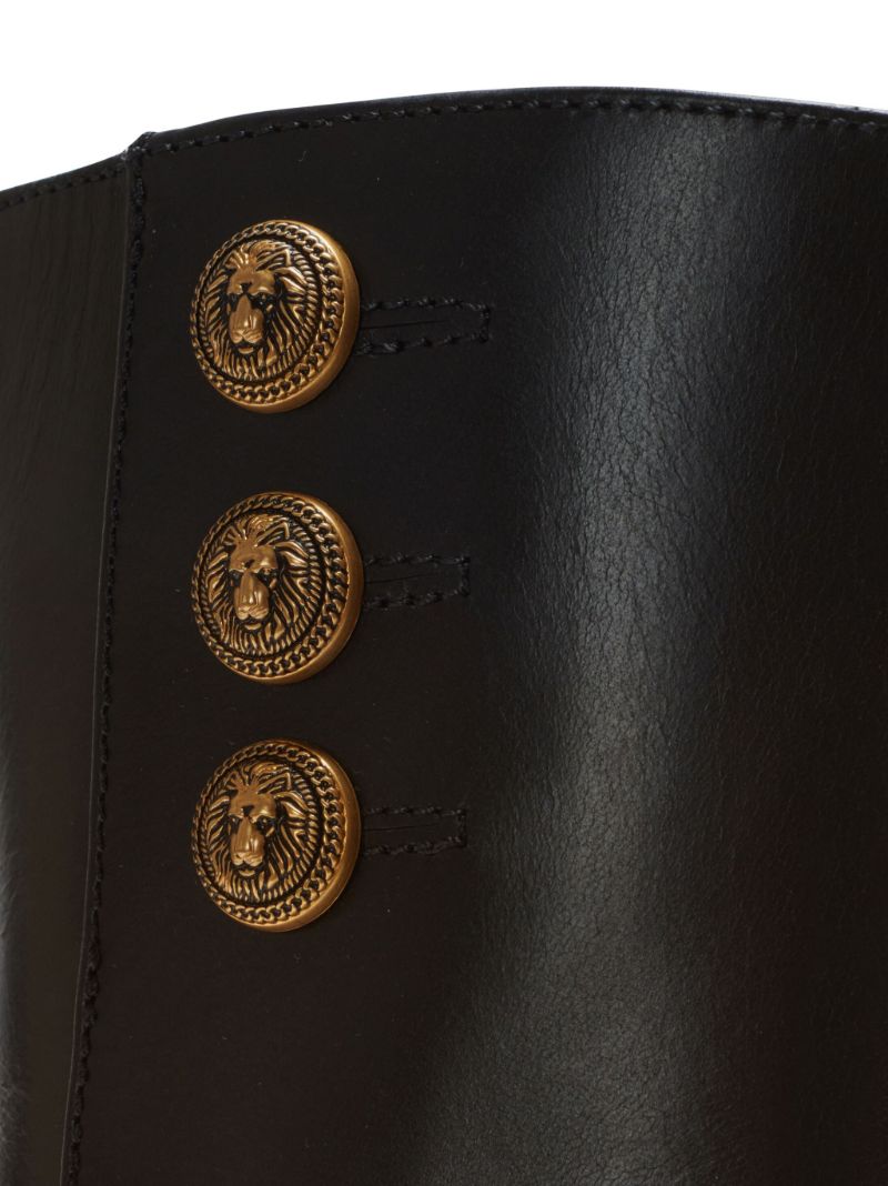 Black Polished Finish Ankle Boots