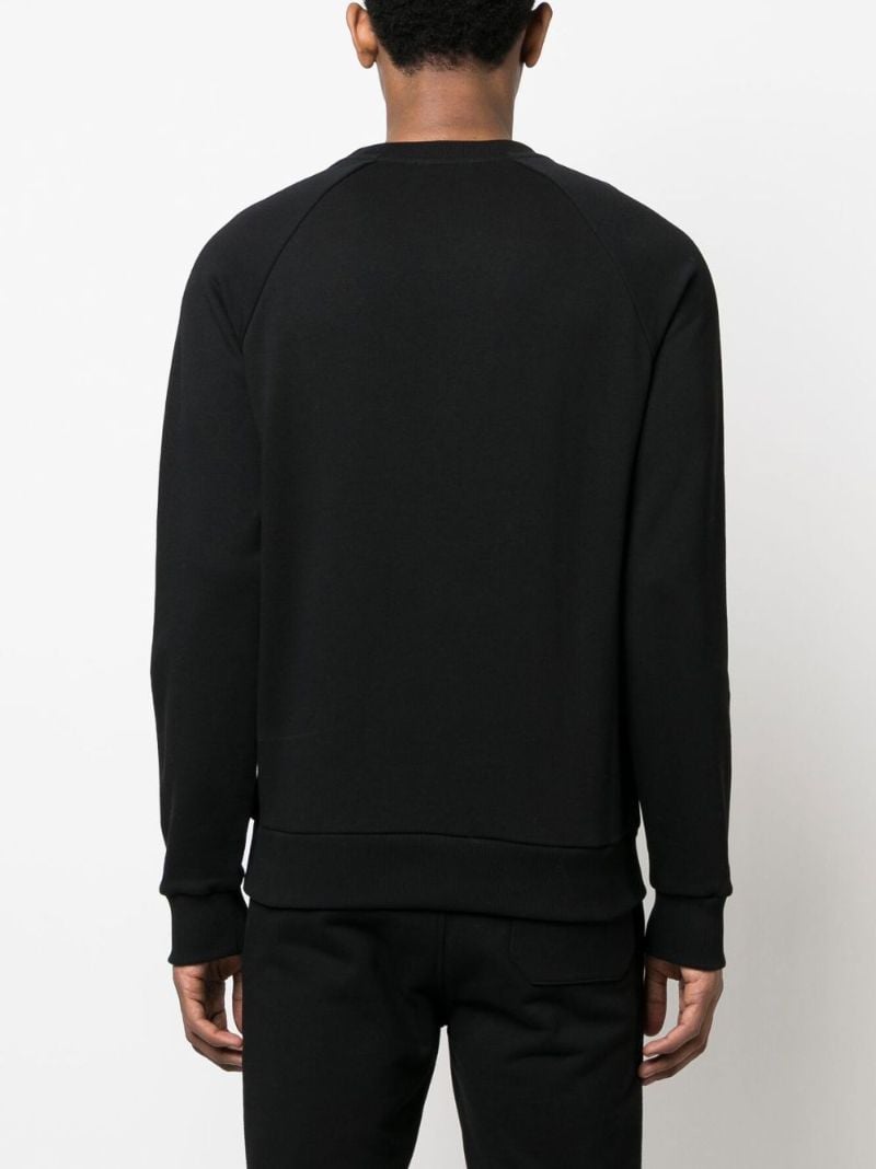 Black Logo Print Cotton Sweatshirt