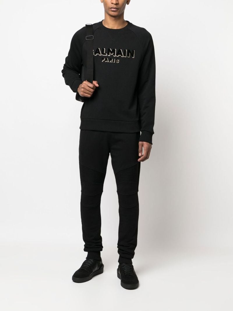 Black Logo Print Cotton Sweatshirt