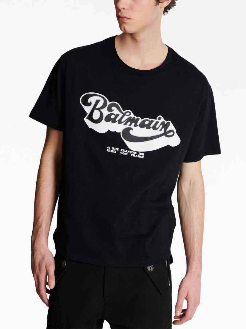 Black Logo Print T-shirt