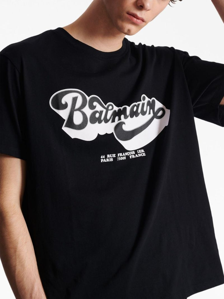 Black Logo Print T-shirt