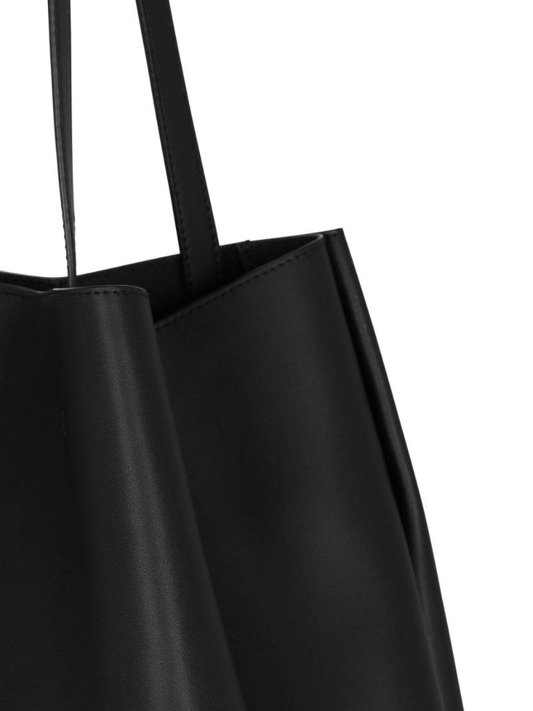 Black EmblÃ_x0083_Â¨me Leather Tote Bag