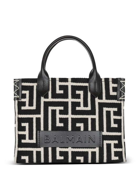 Black Small B-army Monogram Tote Bag