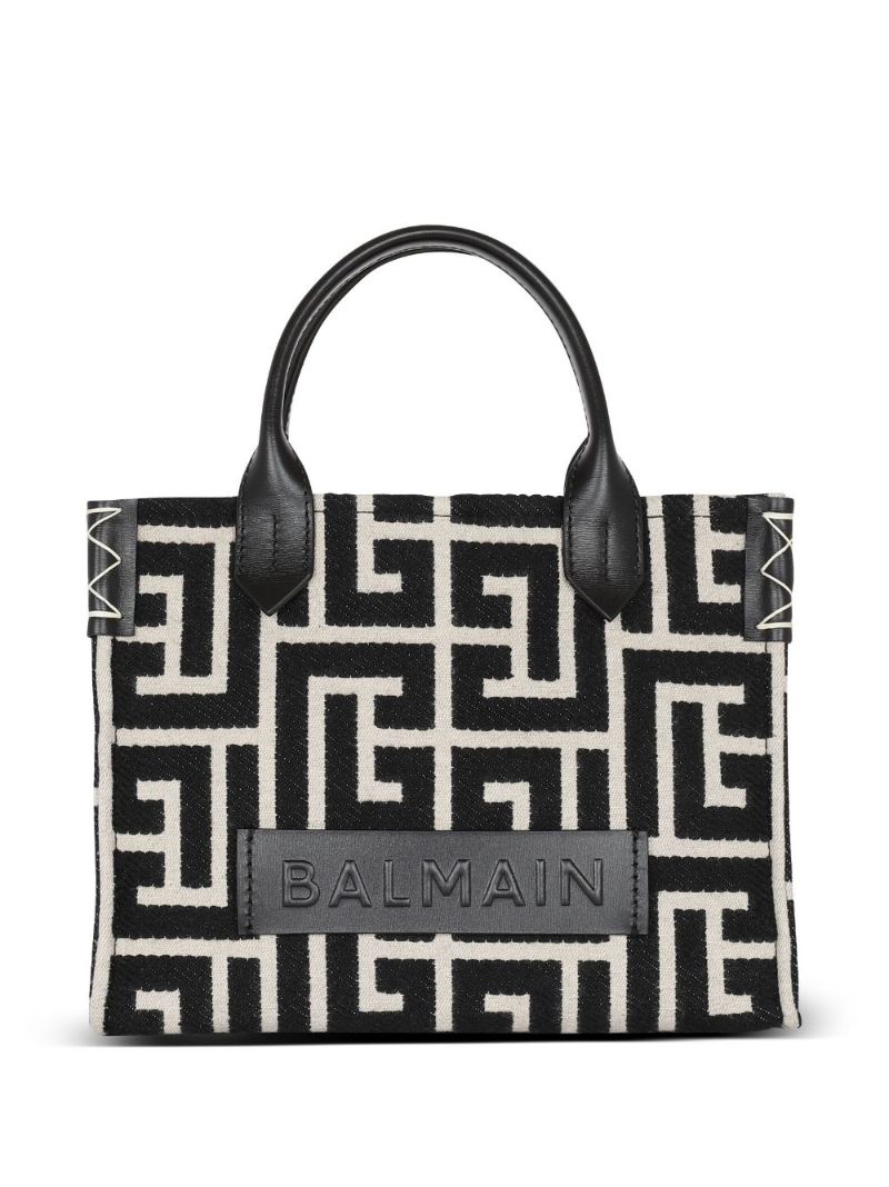 Black Small B-army Monogram Tote Bag