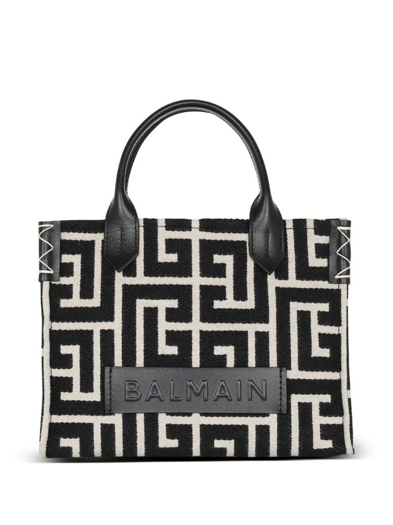 Black Small B-army Monogram Tote Bag