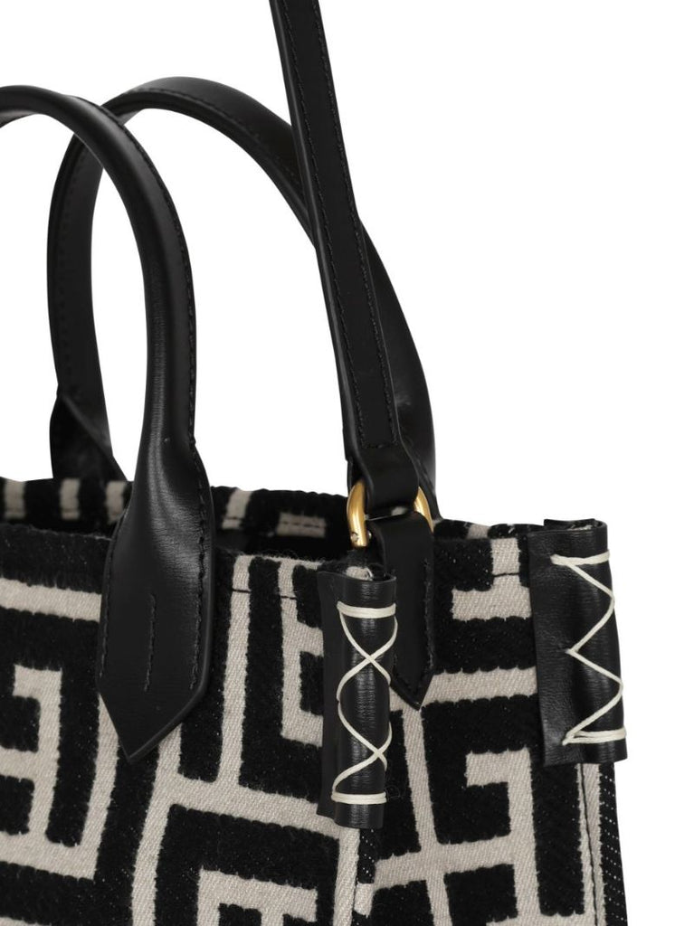 Black Small B-army Monogram Tote Bag