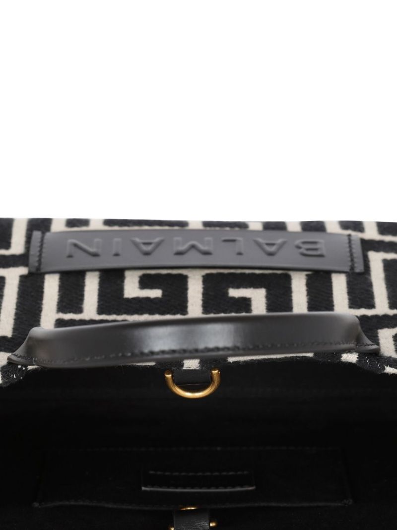Black Small B-army Monogram Tote Bag