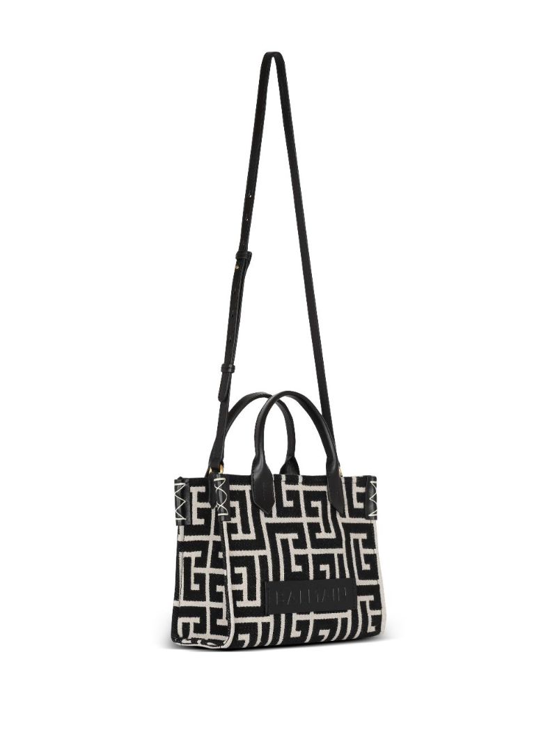 Black Small B-army Monogram Tote Bag